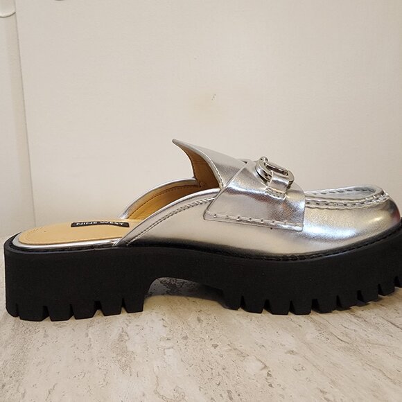 Nine West Womens Duntal Slip- Silver - b046 - Picture 6 of 10